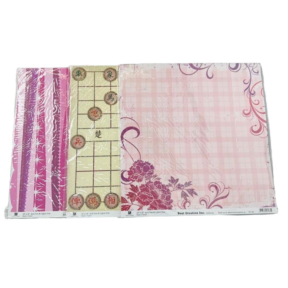 NEW! Best Creation 12"x12" Scrapbooking Paper 25 Count/ Pack‎ of 3